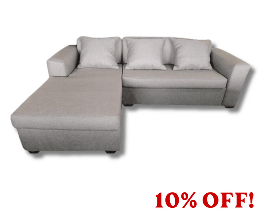 Big L-Shaped Couch - Loose Pillows Seating - Premium L-Shaped Couch - Loose Pillow Seating from Techra Bed Factory - L-Shaped Couch - Just R 8099! Shop now at Techra Bed Factory