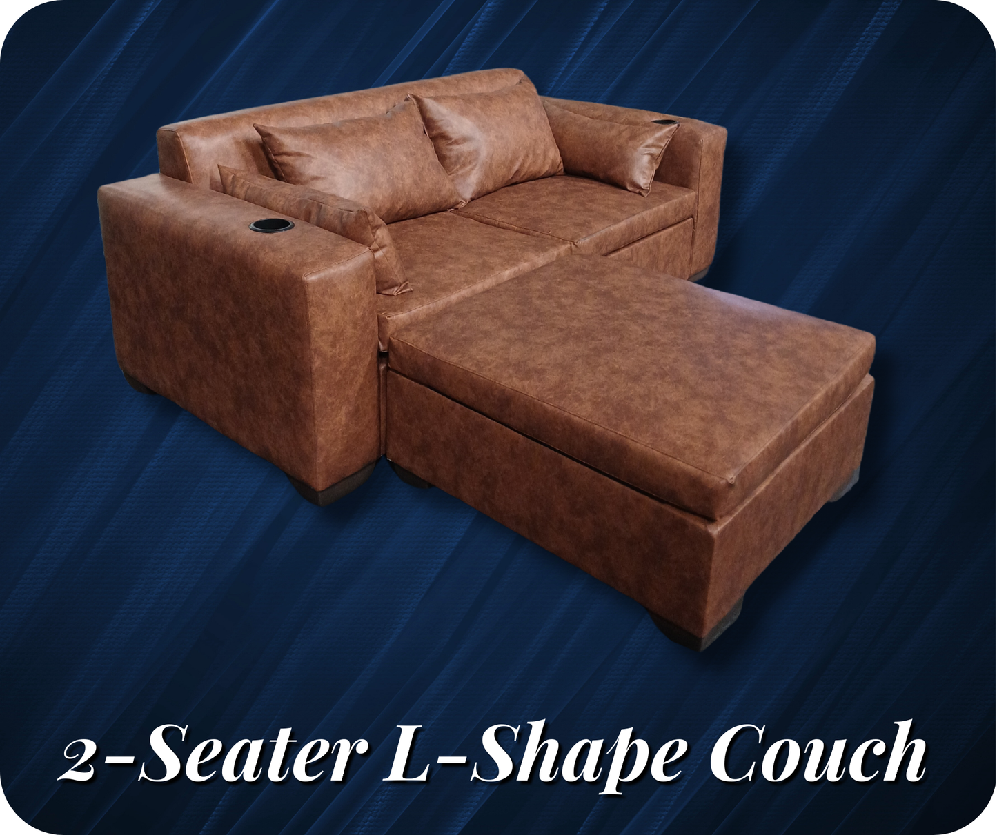 2 Seater L-Shaped Couch - Premium L-Shaped Couch - Loose Pillow Seating from Techra Bed Factory - L-Shaped Couch - Just R 5931! Shop now at Techra Bed Factory