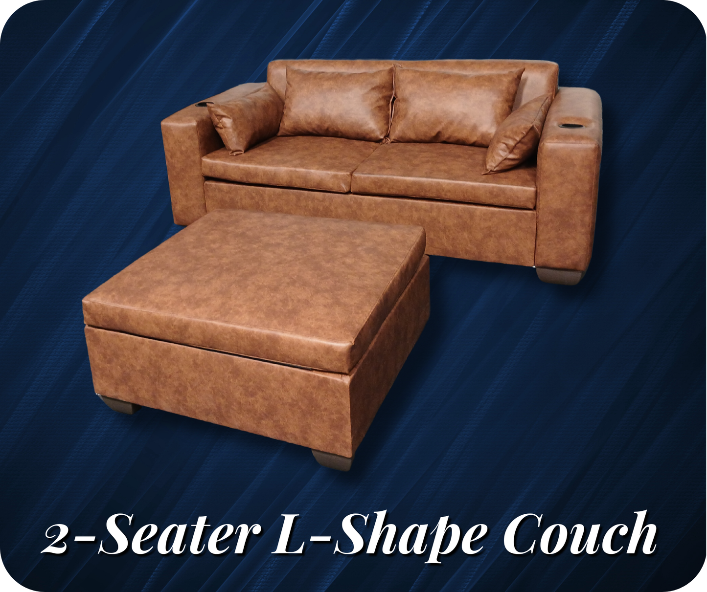 2 Seater L-Shaped Couch - Premium L-Shaped Couch - Loose Pillow Seating from Techra Bed Factory - L-Shaped Couch - Just R 5931! Shop now at Techra Bed Factory