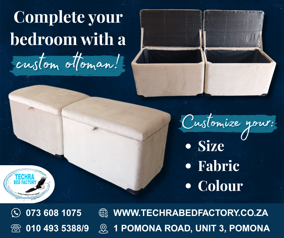 Ottomans - Premium Ottoman from Techra Bed Factory - Just R 1900! Shop now at Techra Bed Factory