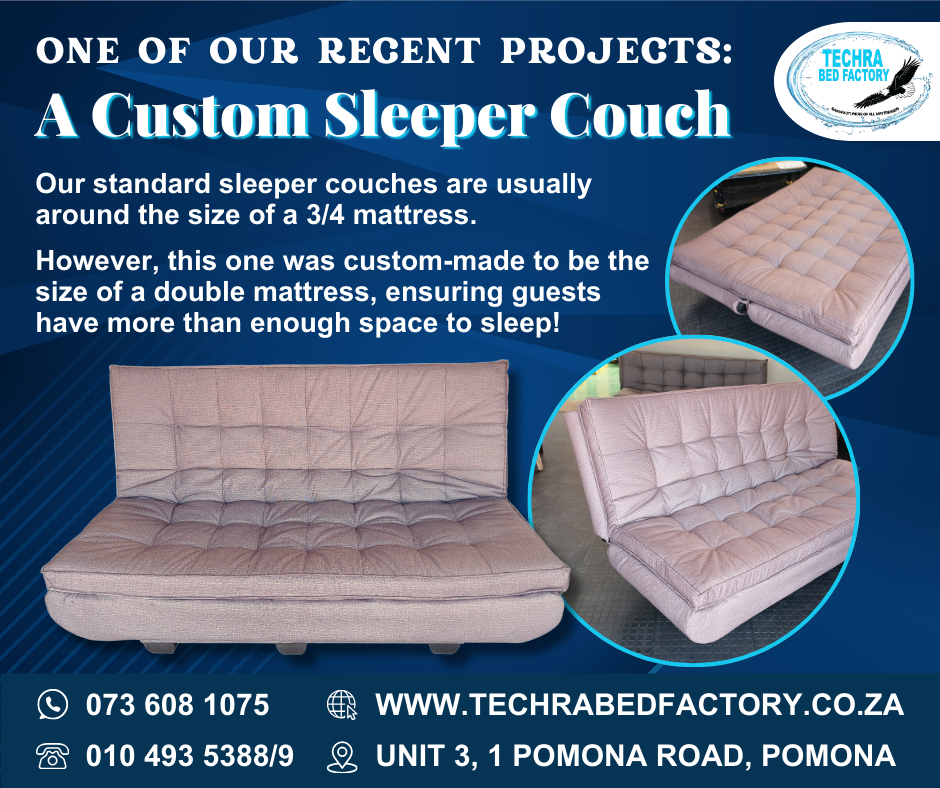 Sleeper Couches - Premium Sleeper Couch from Techra Bed Factory - Sleeper Couch - Just R 2519! Shop now at Techra Bed Factory
