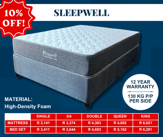 Sleepwell Bed Set - Premium Medium - Firm comfort from Techra Bed Factory- Sleepwell Bed Set - Just R 3084! Shop now at Techra Bed Factory 