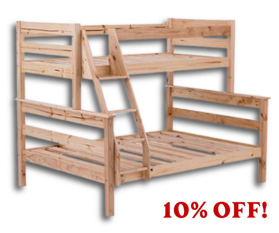Tri-Bunk Bed Frame - Premium Bunk Bed Frame from Techra Bed Factory - Bunk Bed Frames - Just R 3599! Shop now at Techra Bed Factory 