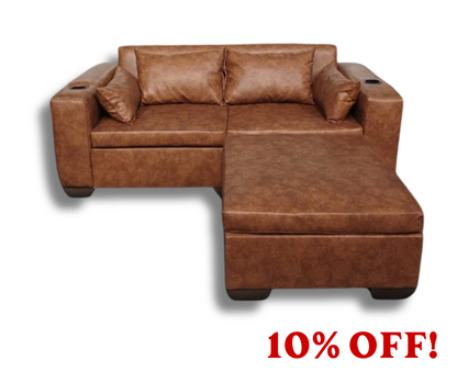 2 Seater L-Shaped Couch - Premium L-Shaped Couch - Loose Pillow Seating from Techra Bed Factory - L-Shaped Couch - Just R 5931! Shop now at Techra Bed Factory 