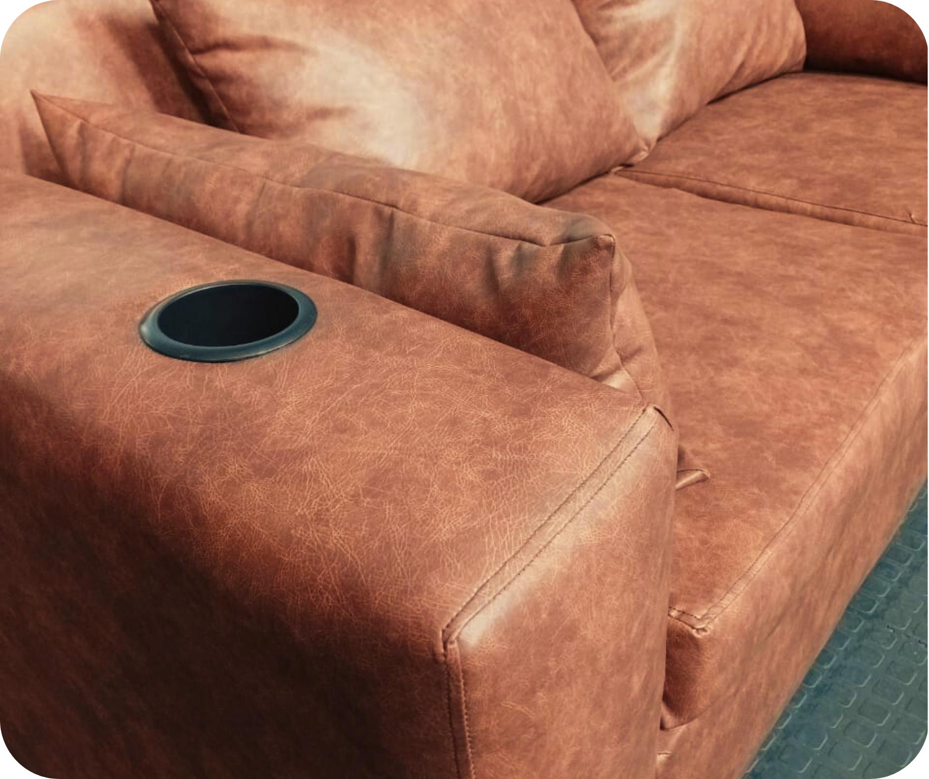 2 Seater L-Shaped Couch - Premium L-Shaped Couch - Loose Pillow Seating from Techra Bed Factory - L-Shaped Couch - Just R 5931! Shop now at Techra Bed Factory 