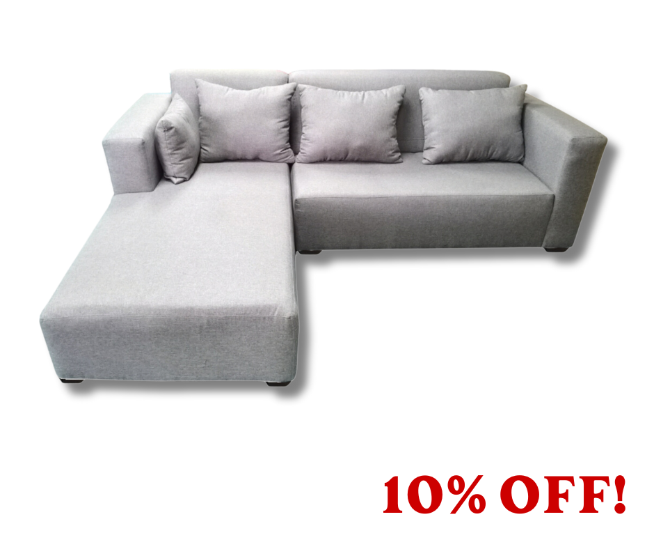 Big L-Shaped Couch - Fixed Seating - Premium L-Shaped Couch - Fixed Seating from Techra Bed Factory - L-Shaped Couch - Just R 7560! Shop now at Techra Bed Factory 