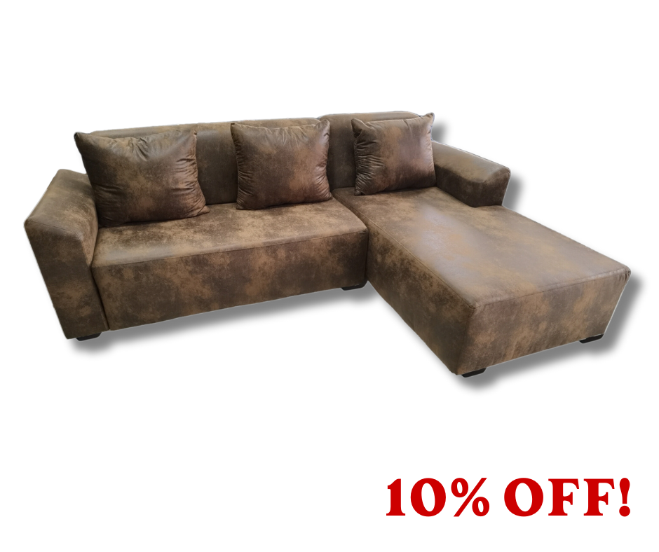 Big L-Shaped Couch - Fixed Seating - Premium L-Shaped Couch - Fixed Seating from Techra Bed Factory - L-Shaped Couch - Just R 7560! Shop now at Techra Bed Factory 