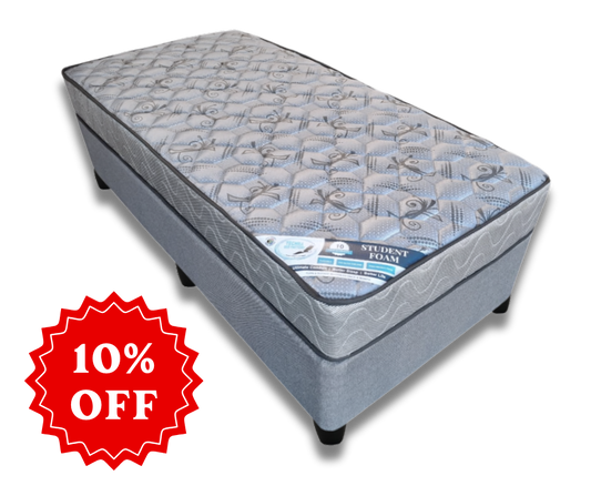 Student Foam Bed Set - Premium Mattress with Base from Techra Bed Factory - Student Accommodation - Just R 1755! Shop now at Techra Bed Factory