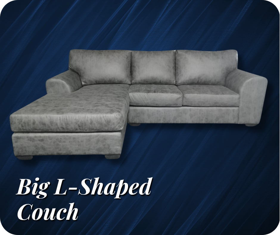 Big L-Shaped Couch - Loose Pillow Seating