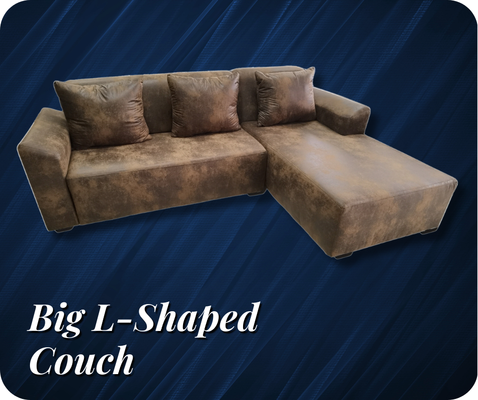 Big L Shape Couch - Premium L Shape couch from Techra Bed Factory-L shape Couch - Just R 6900! Shop now at Techra Bed Factory 
