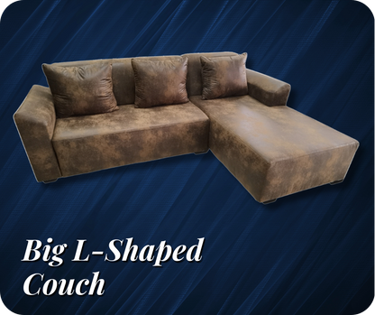 Big L Shape Couch - Premium L Shape couch from Techra Bed Factory-L shape Couch - Just R 6900! Shop now at Techra Bed Factory 