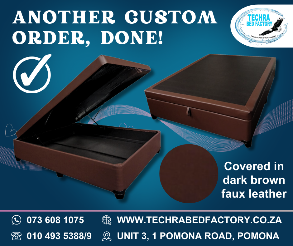 Bed base with Storage - The Storage Base - Premium Storage Base from Techra Bed Factory- Storage Base - Just R 2749! Shop now at Techra Bed Factory 