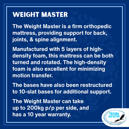 Weight Master Bed Set - 200KG P/P PER SIDE