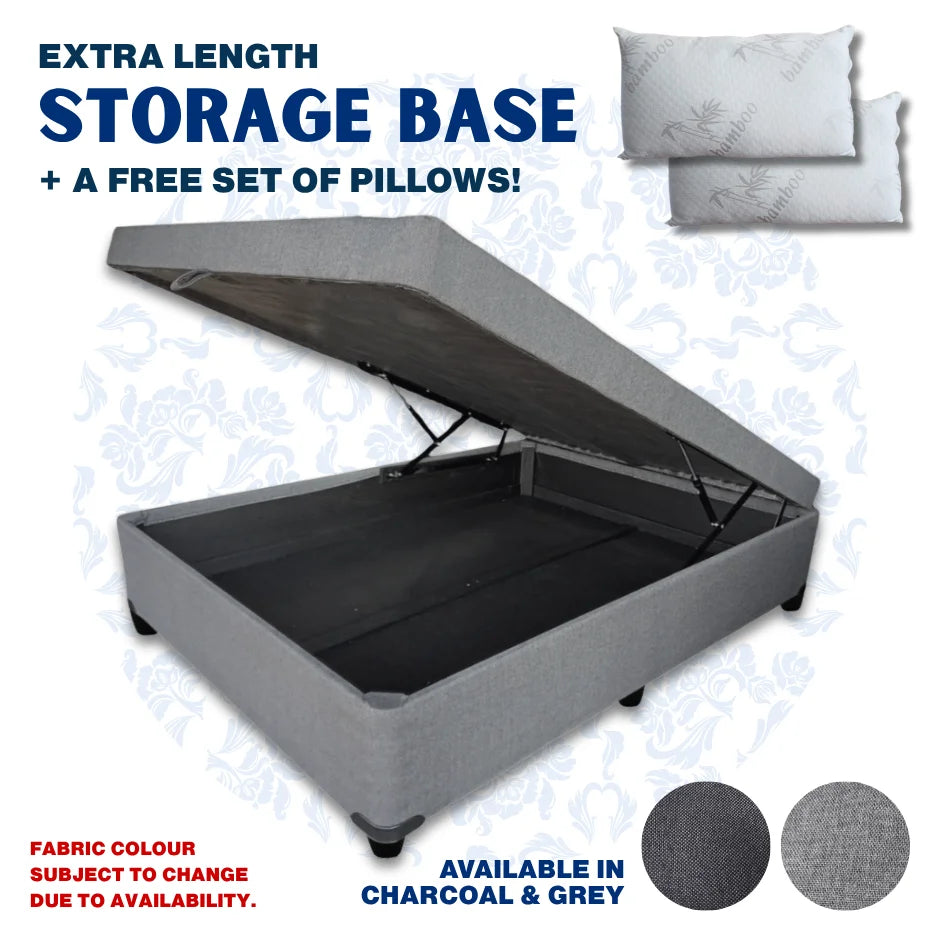 Flip-Top Storage Bed Base - Extra Length