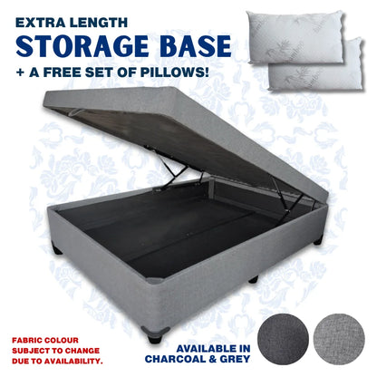 Flip-Top Storage Bed Base - Extra Length
