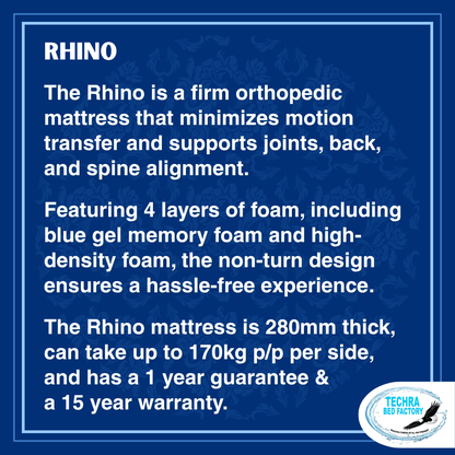 Rhino Mattress - 170KG P/P PER SIDE