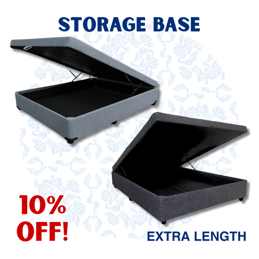 Flip-Top Storage Bed Base - Extra Length